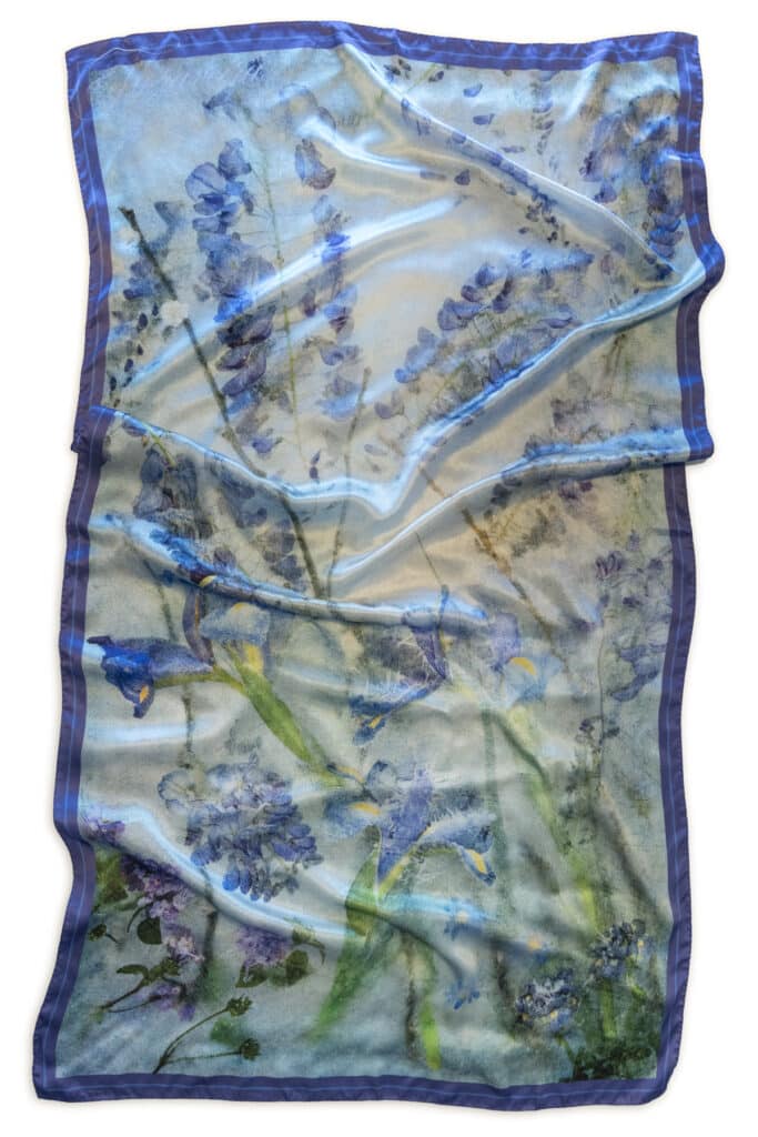 Floraveira - Wisteria Pale Blue Shawl