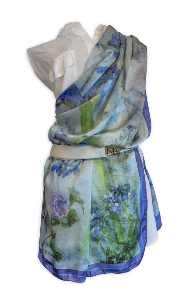 Floraveira - Wisteria Pale Blue Shawl