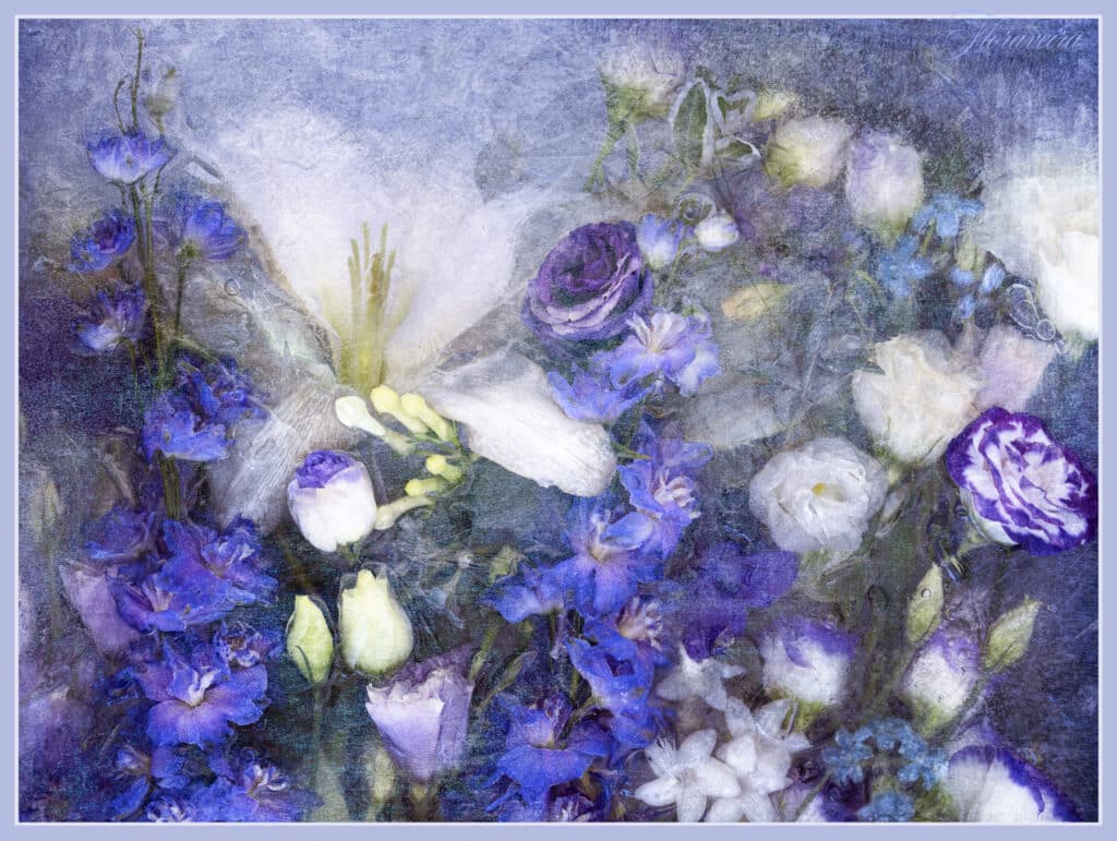 Floraveira - Lilies and Lisianthus Shawl